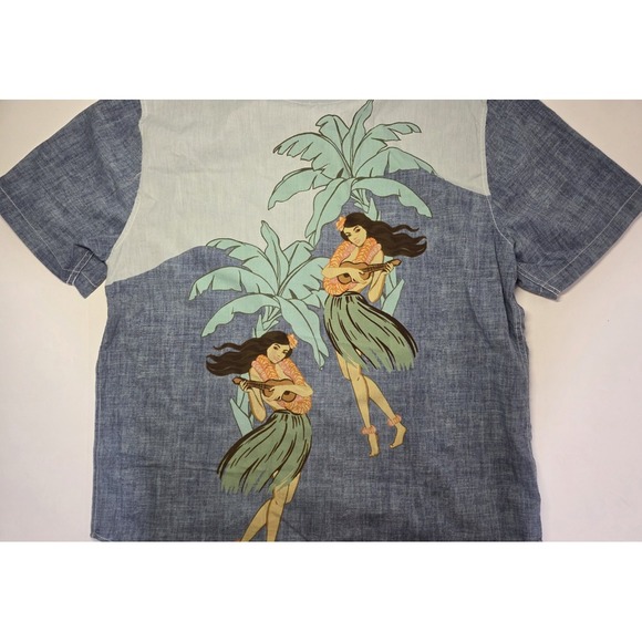 Tommy Bahama Mens Size L‎ Short Sleeve Button Down Island Girls Hawaiian Camp - Picture 1 of 12